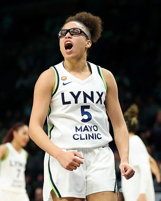 US Hoops alumna Olivia Miles playing for the Minnesota Lynx